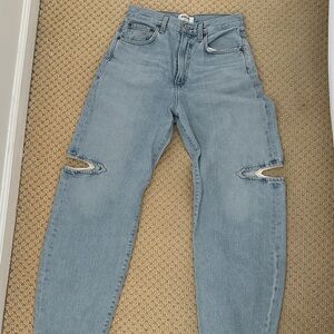 Agolde Light Blue Cut Out Jeans